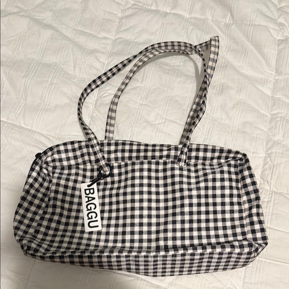 Baggu Gingham Bowler Bag Size Medium